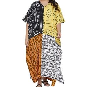 Adinkra symbols caftan dress